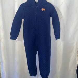 Carter’s Navy Blue Body Length Long Sleeve Zippered Onsie Sz 24months